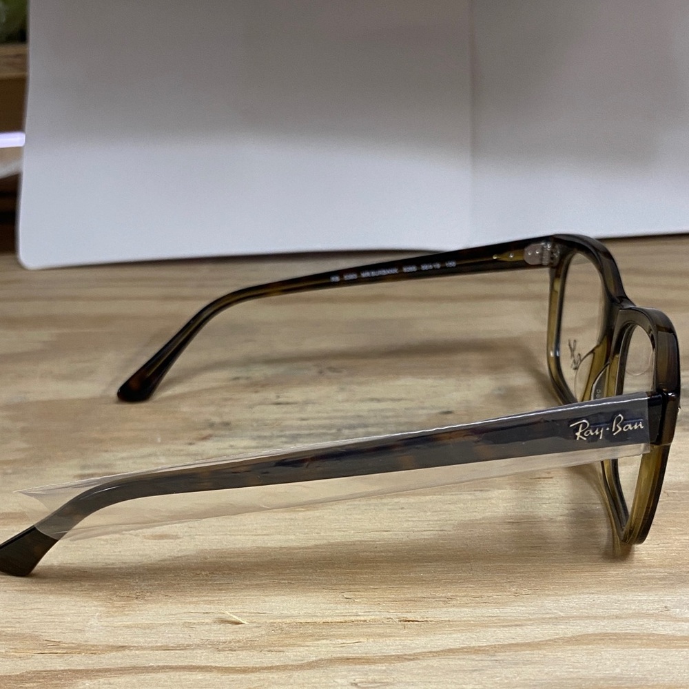 Ray-Ban Men's Tortoiseshell Rectangular Eyeglasses - image 5